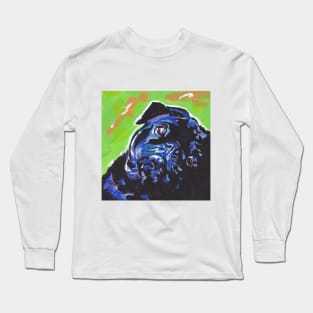 Pug Dog Bright colorful pop dog art Long Sleeve T-Shirt